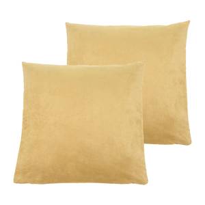 Housses de coussin Alcatraz Fibres synthétiques - Safran - 50 x 50 cm