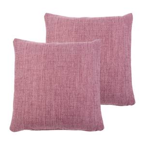 Housses de coussin Dallas Fibres synthétiques - Rose - 40 x 40 cm