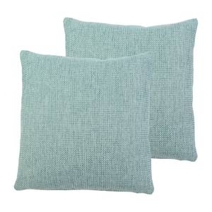 Housses de coussin Dallas Fibres synthétiques - Gris menthe - 50 x 50 cm