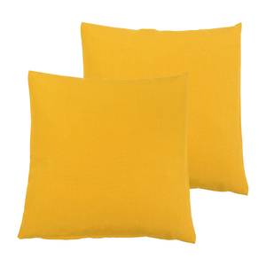 Housses de coussin Milano Fibres synthétiques - Jaune moutarde - 40 x 40 cm