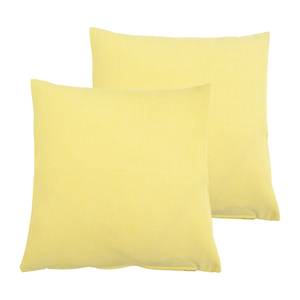 Housses de coussin Milano Fibres synthétiques - Jaune pastel - 50 x 50 cm