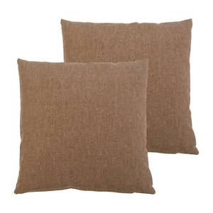 Housses de coussin Milano Fibres synthétiques - Nougat - 40 x 40 cm