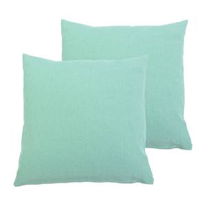 Housses de coussin Milano Fibres synthétiques - Vert menthe - 50 x 50 cm