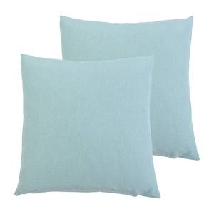 Housses de coussin Milano Fibres synthétiques - Bleu layette - 40 x 40 cm