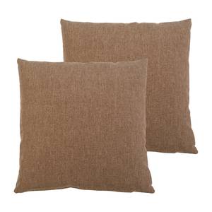 Housses de coussin Milano Fibres synthétiques - Nougat - 50 x 50 cm