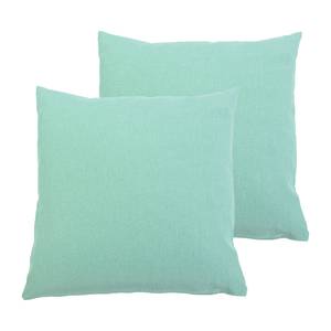 Housses de coussin Milano Fibres synthétiques - Vert menthe - 40 x 40 cm