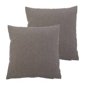 Housses de coussin Milano Fibres synthétiques - Gris solino - 40 x 40 cm