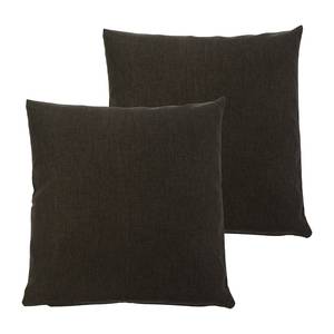 Housses de coussin Milano Fibres synthétiques - Noir - 50 x 50 cm