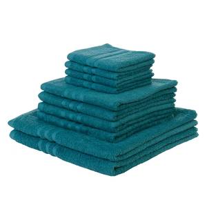 Serviettes Sylt (lot de 10) Coton - Bleu pétrole