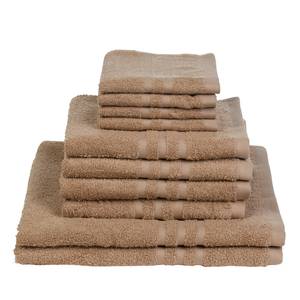 Set handdoeken Sylt (10-delig) Katoen - Truffelkleurig