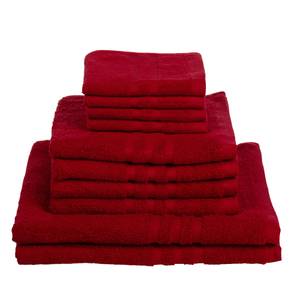 Serviettes Sylt (lot de 10) Coton - Rouge foncé