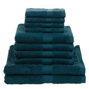 Serviettes New York (lot de 10) Coton - Bleu pétrole