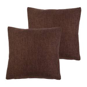 Housses de coussin Dallas Fibres synthétiques - Marron vieilli - 40 x 40 cm