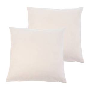 Housses de coussin Alcatraz Fibres synthétiques - Blanc laine - 50 x 50 cm