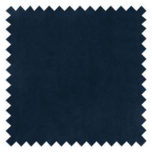 Fauteuil GARBO avec pieds en bois Velours Shyla: Bleu foncé - Noir