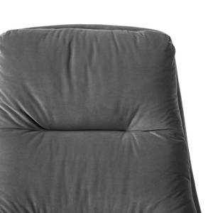 Fauteuil GARBO  avec pied croisé Tissu - Velours Shyla: Gris - Noir