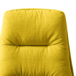 Sessel GARBO mit Holzfüßen Webstoff Milan: Gelb - Eiche Hell