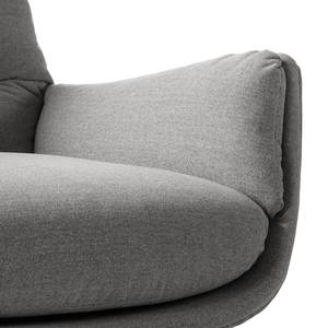 Fauteuil GARBO  avec pied croisé Tissu - Tissu Milan : Gris clair - Chrome brillant