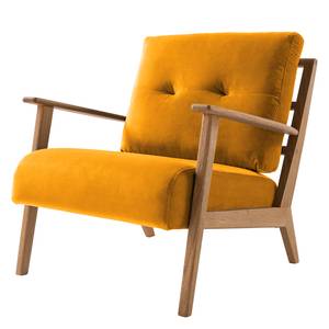 Fauteuil TIMON Velours Shyla: Jaune moutarde