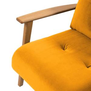 Fauteuil TIMON Velours Shyla: Mosterdgeel