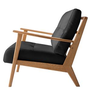 Fauteuil TIMON Echt leer Neka: Zwart