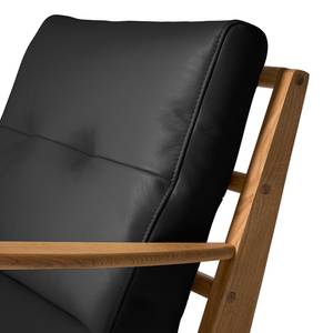 Fauteuil TIMON Cuir véritable Neka : Noir