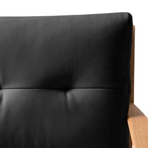 Fauteuil TIMON Echt leer Neka: Zwart