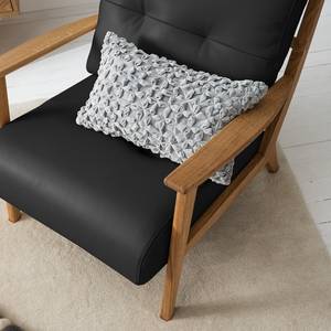 Fauteuil TIMON Echt leer Neka: Zwart