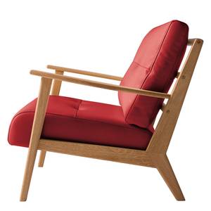 Fauteuil TIMON Cuir véritable Neka : Rouge