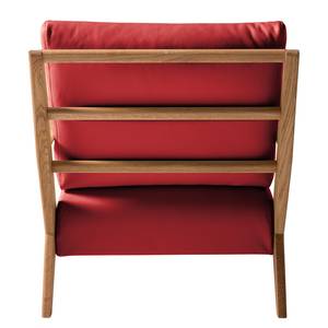 Fauteuil TIMON Cuir véritable Neka : Rouge