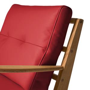 Fauteuil TIMON Cuir véritable Neka : Rouge