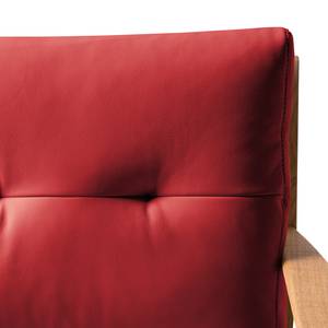 Fauteuil TIMON Cuir véritable Neka : Rouge