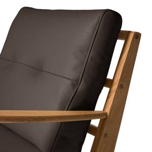 Fauteuil TIMON Cuir véritable Neka : Marron foncé