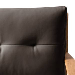 Fauteuil TIMON Cuir véritable Neka : Marron foncé