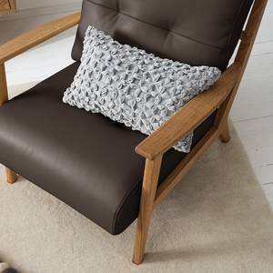 Fauteuil TIMON Cuir véritable Neka : Marron foncé