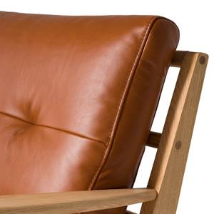 Fauteuil TIMON Cuir véritable Dub : Marron