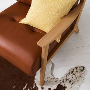 Fauteuil TIMON Cuir véritable Dub : Marron