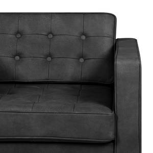 Fauteuil Chelsea IV Leer - Leer Custo: Zwart - Cilinder