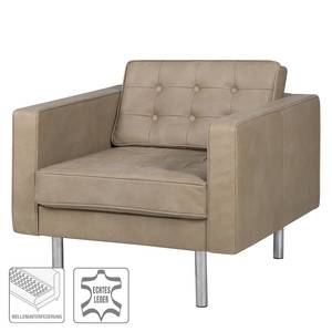 Fauteuil Chelsea IV Cuir - Cuir véritable Custo : Gris clair - Cylindre