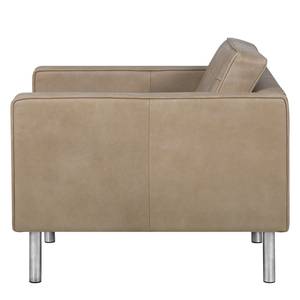 Fauteuil Chelsea IV Cuir - Cuir véritable Custo : Gris clair - Cylindre