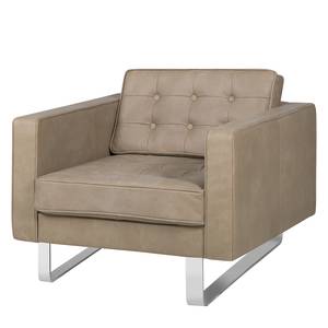 Fauteuil Chelsea IV Cuir - Cuir véritable Custo : Gris clair - Luge