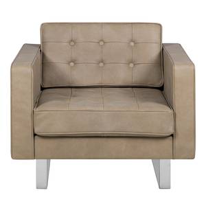 Fauteuil Chelsea IV Cuir - Cuir véritable Custo : Gris clair - Luge