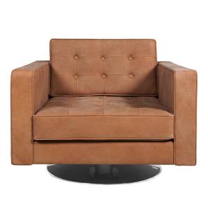 Fauteuil pivotant Chelsea IV Cuir - Cuir véritable Custo : Marron