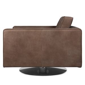 Fauteuil pivotant Chelsea IV Cuir - Cuir véritable Custo : Marron foncé