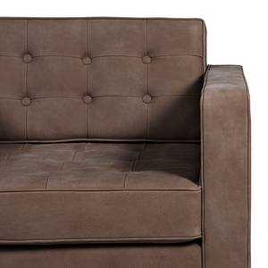 Fauteuil pivotant Chelsea IV Cuir - Cuir véritable Custo : Marron foncé