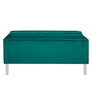 Sofa Chelsea III (2-Sitzer) Microfaser - Stoff Tond: Petrol - Zylinder