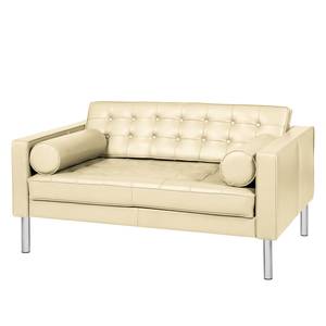 Sofa Chelsea IV (2-Sitzer) Echtleder - Echtleder Lasde: Creme - Zylinder