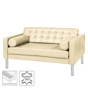 Sofa Chelsea IV (2-Sitzer) Echtleder - Echtleder Lasde: Creme - Zylinder