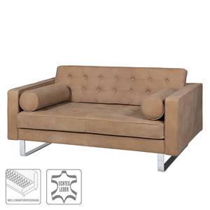 Sofa Chelsea IV (2-Sitzer) Echtleder - Echtleder Custo: Hellbraun - Kufen