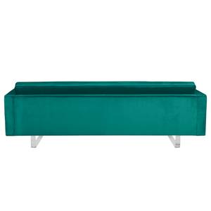 Sofa Chelsea III (3-Sitzer) Microfaser - Stoff Tond: Petrol - Kufen